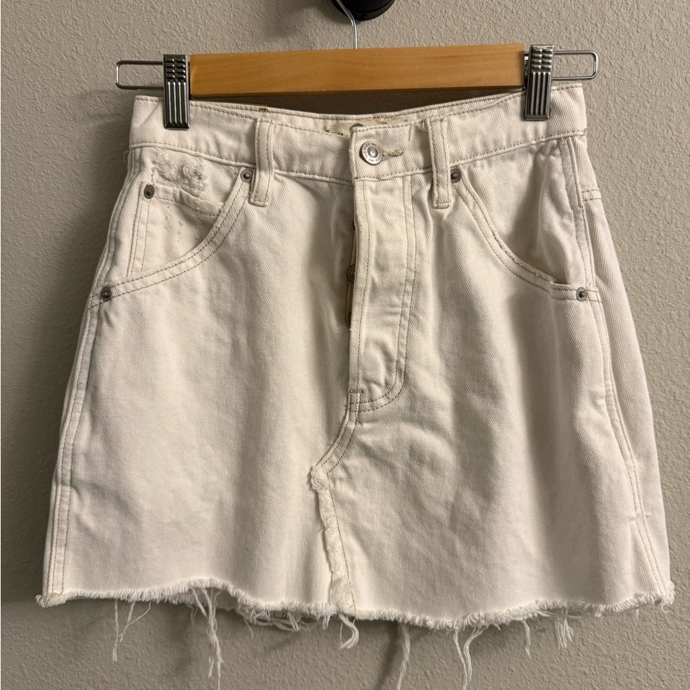 Free People Denim Mini Skirt